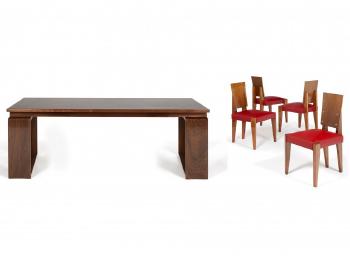 Table Et Quatre Chaises by 
																			Andre Sornay